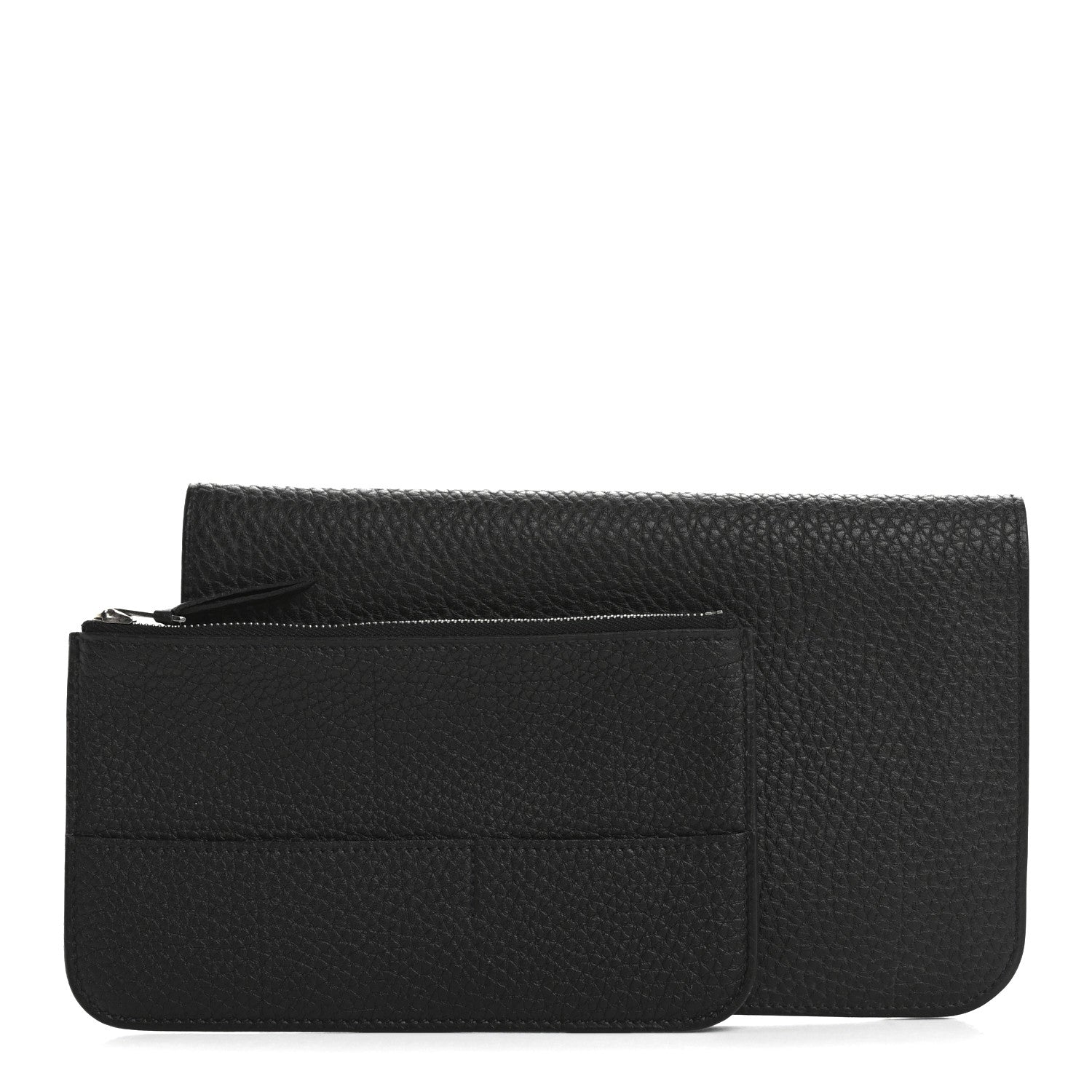 Hermes Togo Dogon Duo Wallet Black 2 of 9