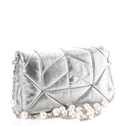 Miu Miu Nappa Patch Pearl Shoulder Bag Cromo 4 of 14