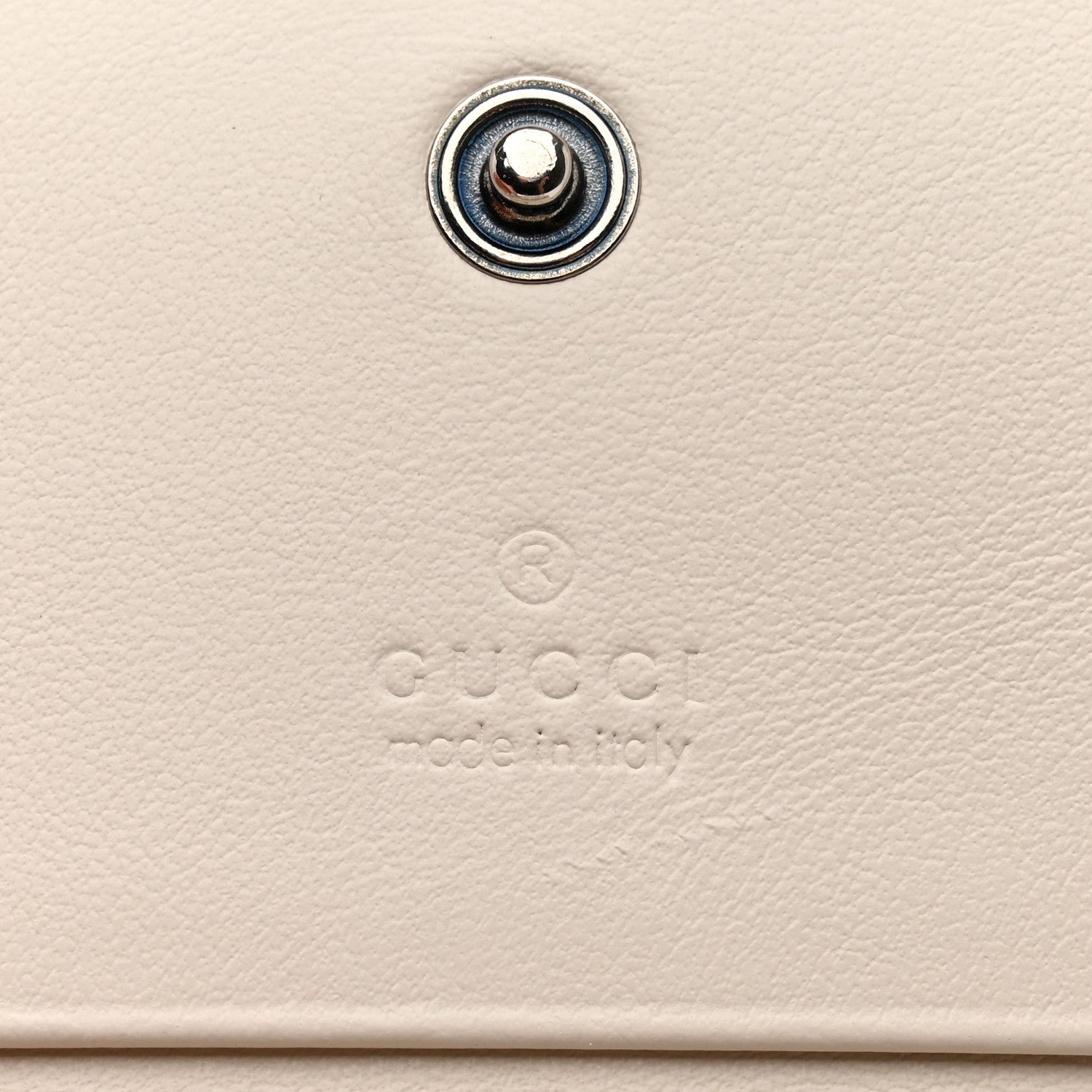 Gucci Calfskin Matelasse Diagonal GG Apple GG Marmont Card Case Wallet Ivory 6 of 8