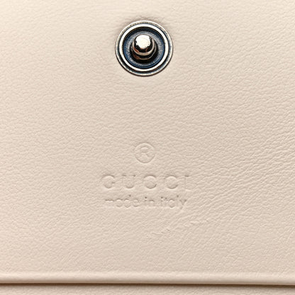 Gucci Calfskin Matelasse Diagonal GG Apple GG Marmont Card Case Wallet Ivory 6 of 8