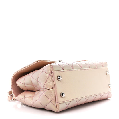 Chanel Iridescent Caviar Quilted Mini Coco Handle Flap Pink 4 of 11