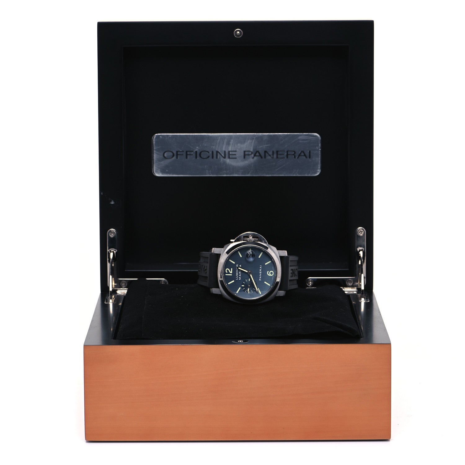 Panerai Stainless Steel Rubber 40mm Luminor Marina Automatic Watch Blue PAM00119 6 of 6