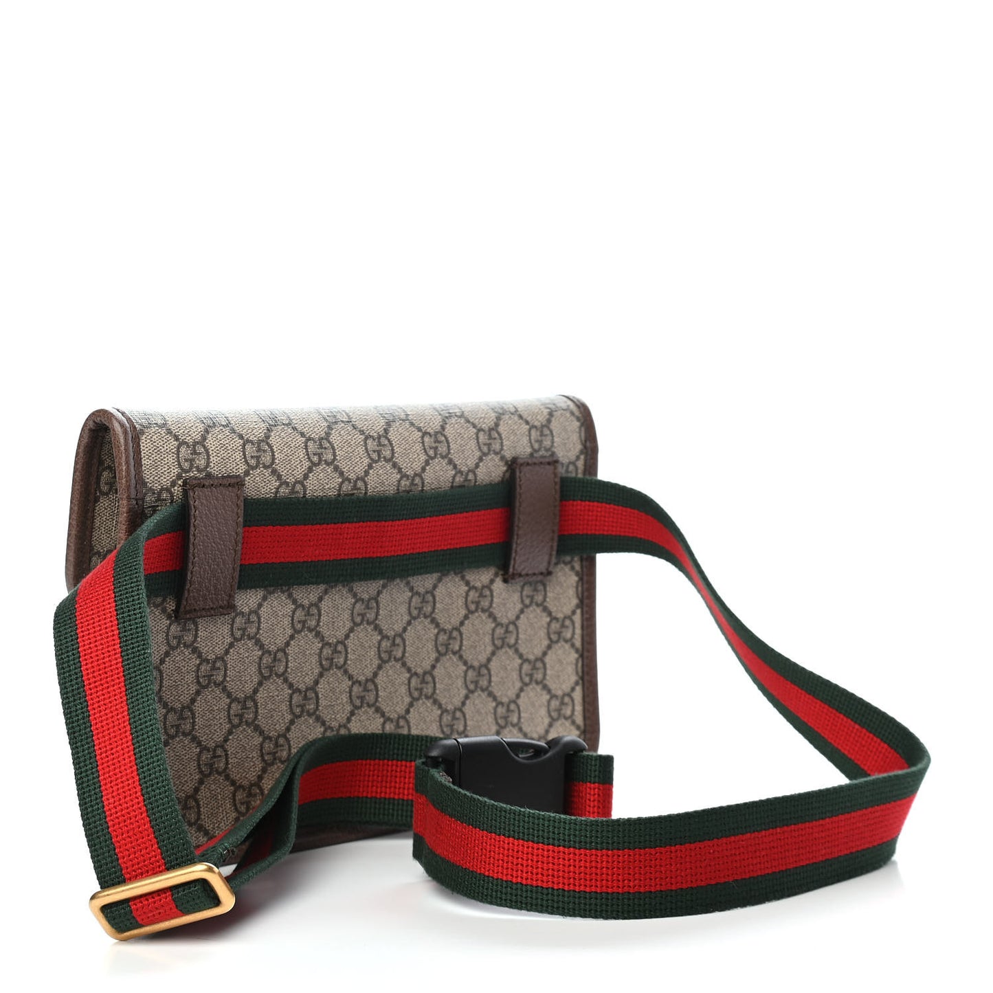 GG Supreme Monogram Neo Vintage Web Belt Bag Brown
