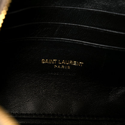 Saint Laurent Calfskin Matelasse Monogram Mini Lou Camera Bag Greyish Brown 6 of 9