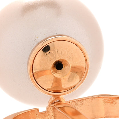 Christian Dior Metal Pearl Tribales Earrings Pink Gold 4 of 6
