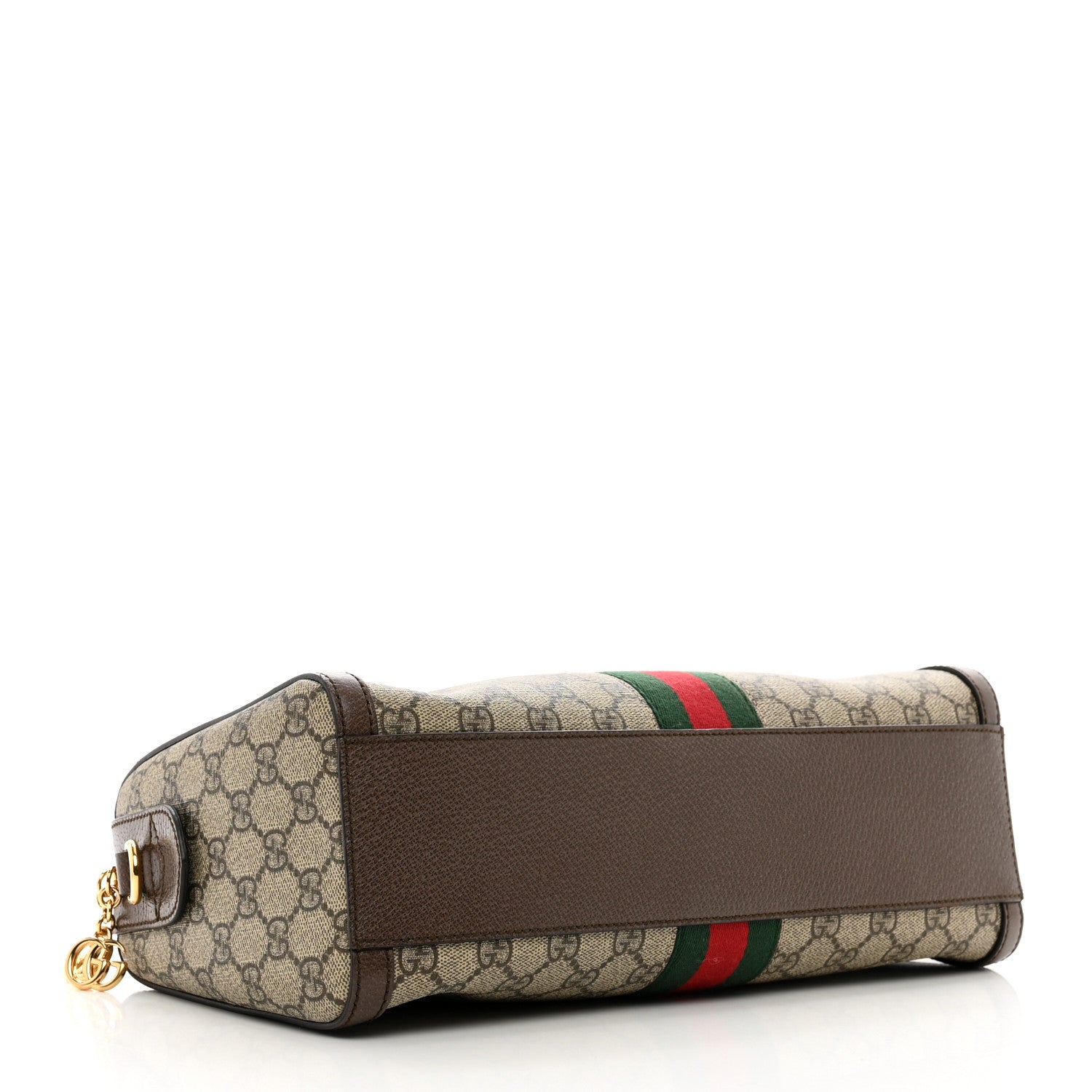 Gucci GG Supreme Monogram Web Medium Ophidia Boston Brown 4 of 10