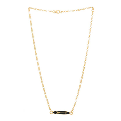 Foundrae 18K Yellow Gold Enamel Dream Sequence Pendant Necklace Black 3 of 5
