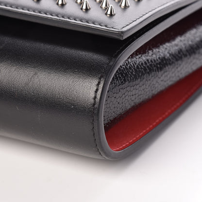 Christian Louboutin Calfskin Patent Jurassic Spikes Paloma Clutch Black 11 of 11
