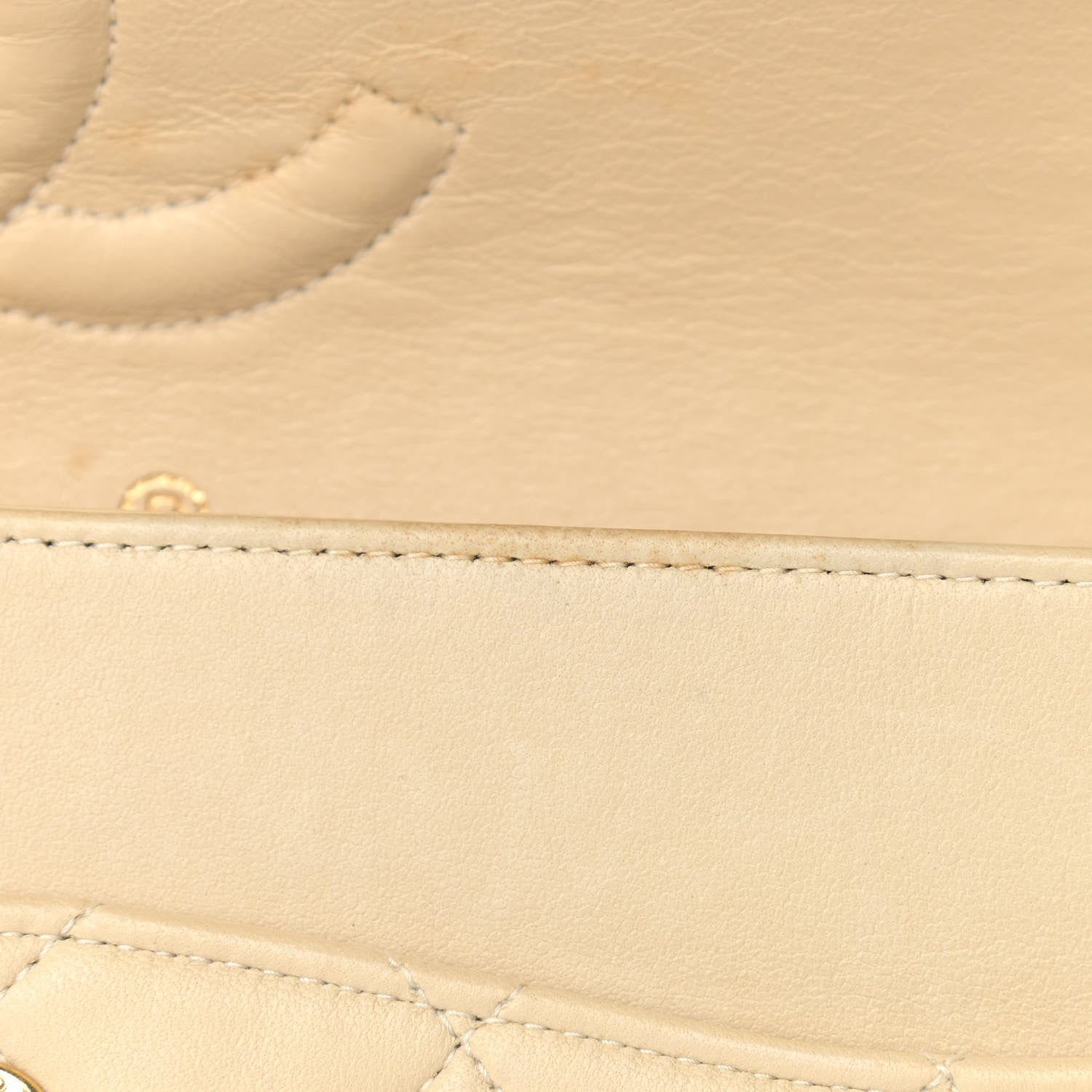 Chanel Lambskin Quilted Medium Double Flap Light Beige 17 of 21