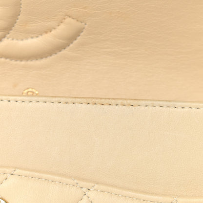 Chanel Lambskin Quilted Medium Double Flap Light Beige 17 of 21