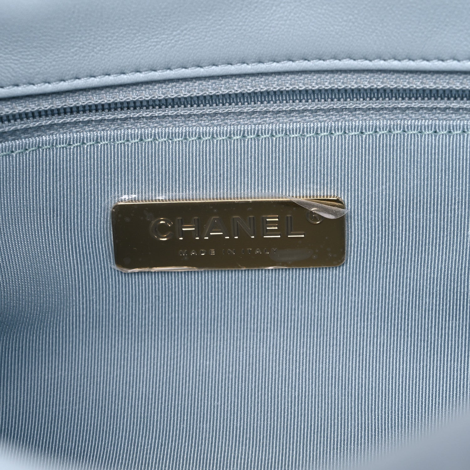 Chanel Lambskin Quilted Medium Chanel 19 Flap Light Blue 6 of 10