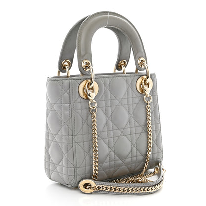 Christian Dior Lambskin Cannage Mini Lady Dior Grey 3 of 11