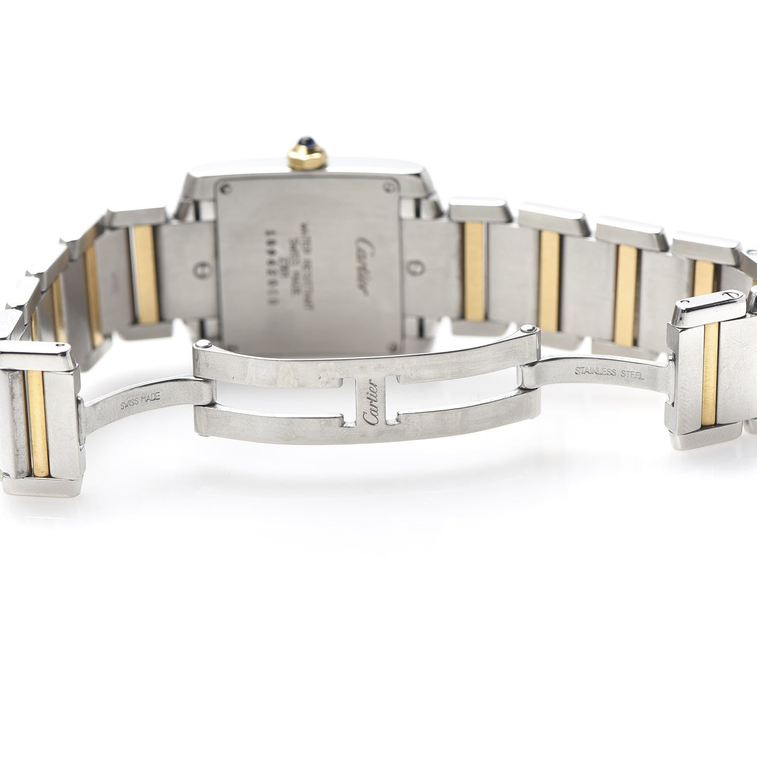 Cartier Stainless Steel 18K Yellow Gold 25mm Tank Francaise Quartz Watch 6 of 6