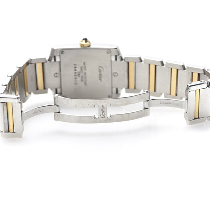 Cartier Stainless Steel 18K Yellow Gold 25mm Tank Francaise Quartz Watch 6 of 6