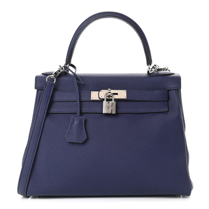 Hermes Togo Kelly Retourne 28 Bleu Encre 1 of 12