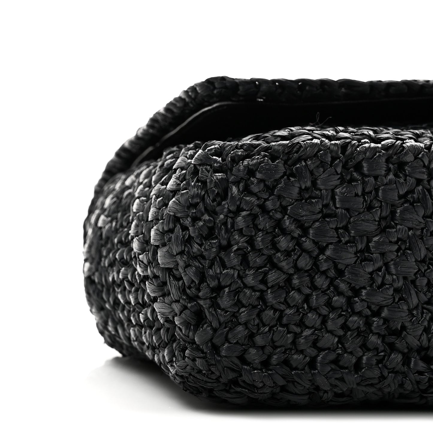 Raffia Monogram Medium Jamie Black