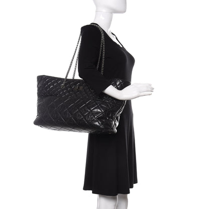 Chanel Aged Calfskin Quilted Reissue 2.55 Tote Black 2 of 9