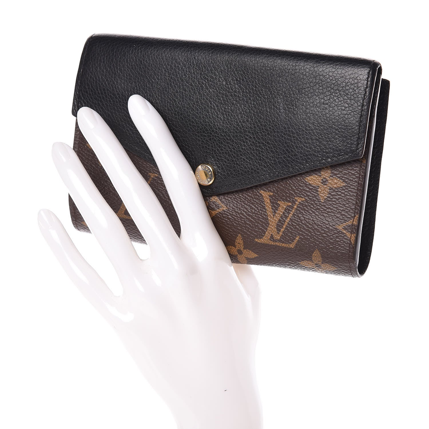 Louis Vuitton Monogram Pallas Compact Wallet Black 2 of 11