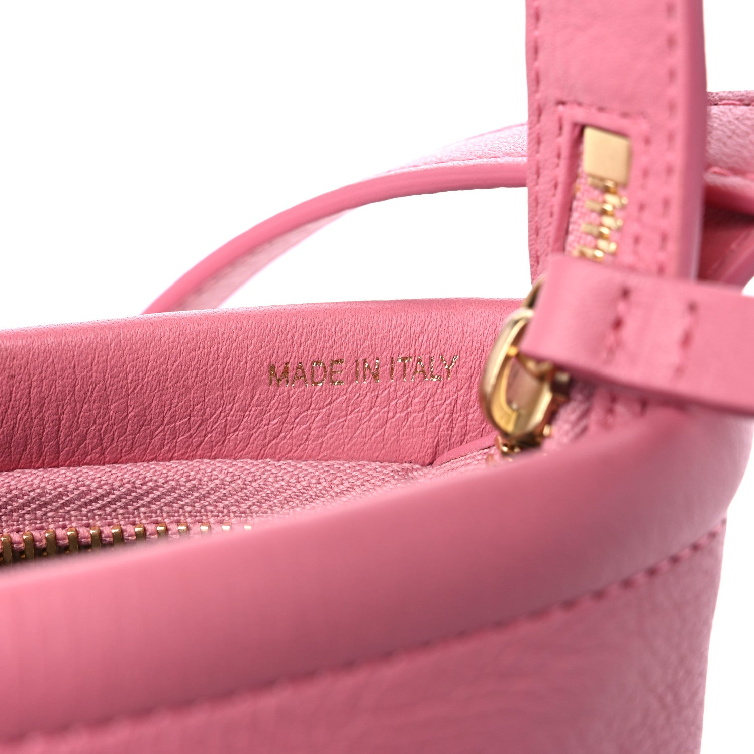 Mansur Gavriel Pebbled Calfskin Mini Zip Bucket Bag Pink 6 of 11