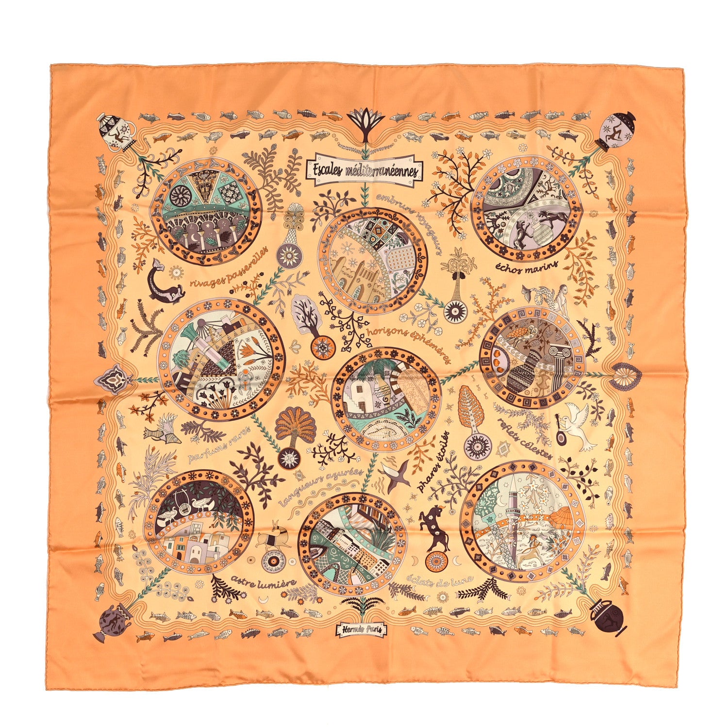 Hermes Silk Escales Méditerranéennes Scarf 90 1 of 4