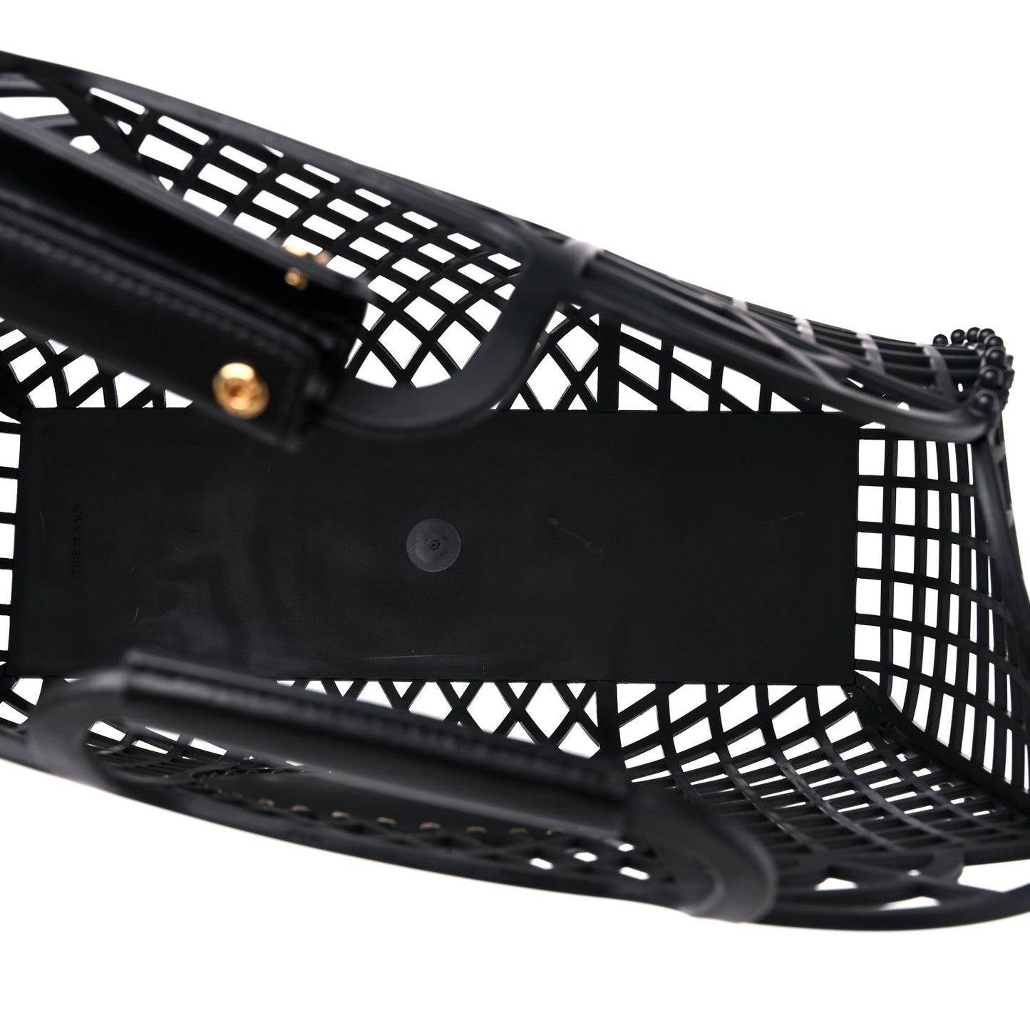 Recycled Plastic Vitello Liberty Matte Medium Fendi Basket Black Miele Scuro
