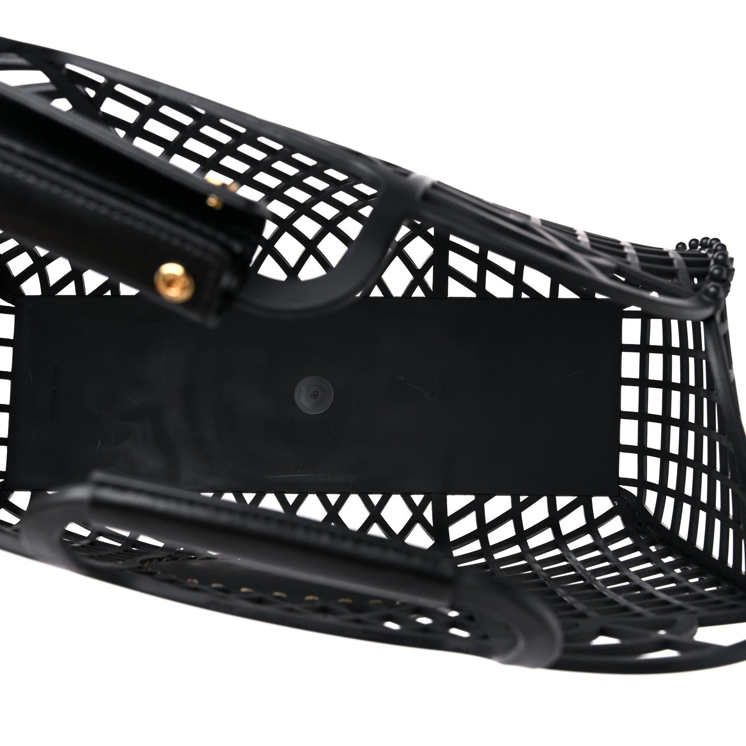 Fendi Recycled Plastic Vitello Liberty Matte Medium Fendi Basket Black Miele Scuro 5 of 13