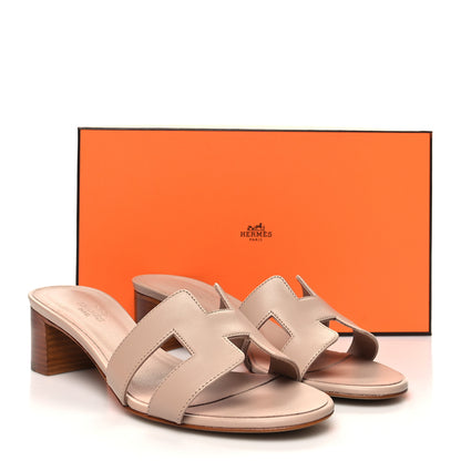 Hermes Calfskin Oasis Sandals 37 Beige Nude 9 of 9