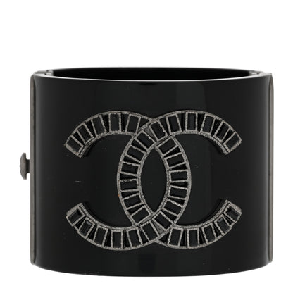 Chanel Resin Baguette CC Cuff Black 1 of 5