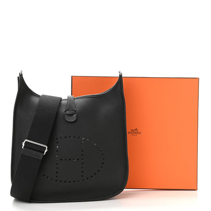 Hermes Taurillon Clemence Evelyne III PM Black 11 of 11