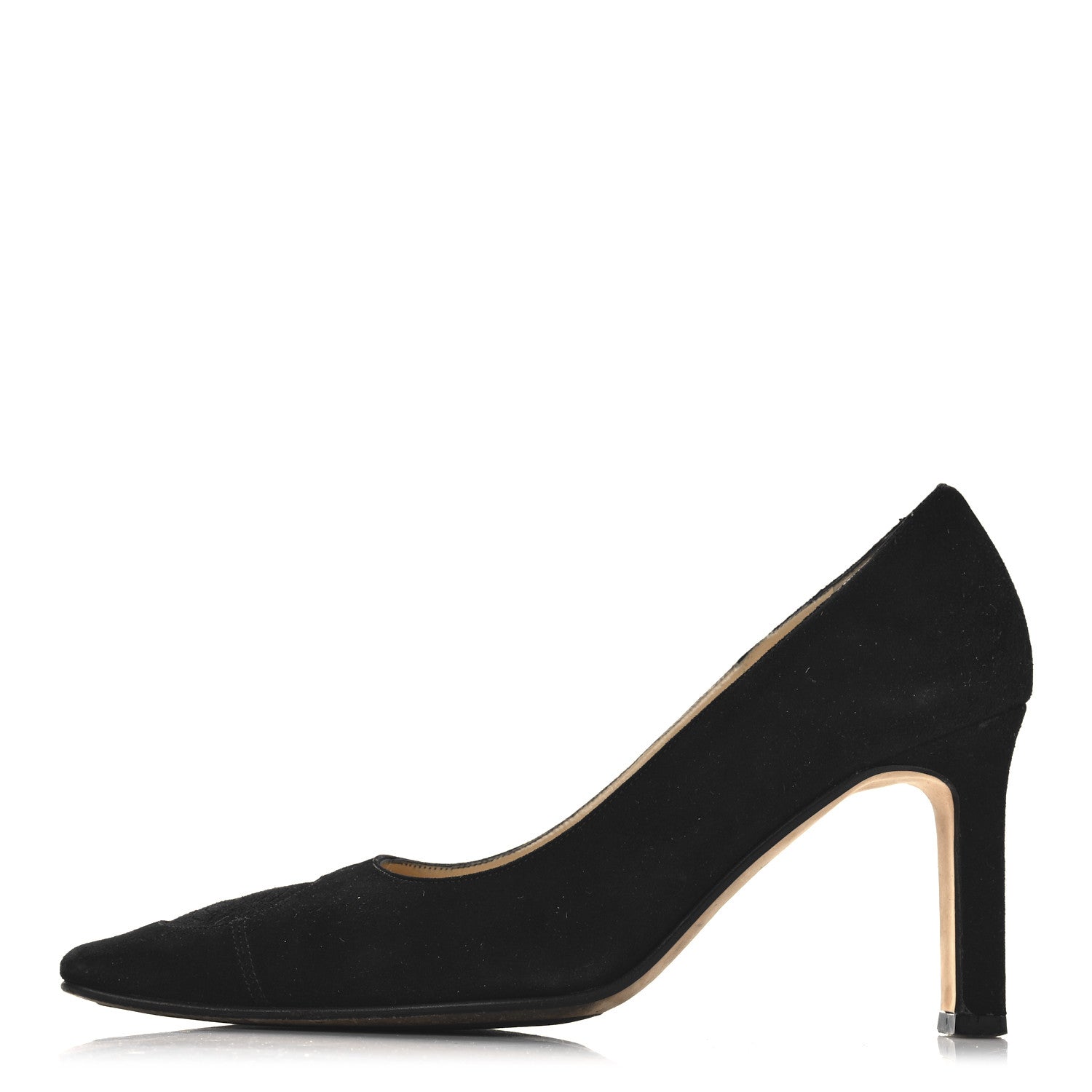 Chanel Suede CC Pumps 36.5 Black 1 of 9
