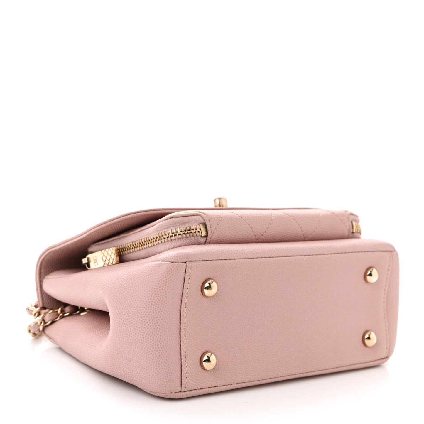 Caviar Quilted Small Business Affinity Flap Light Pink