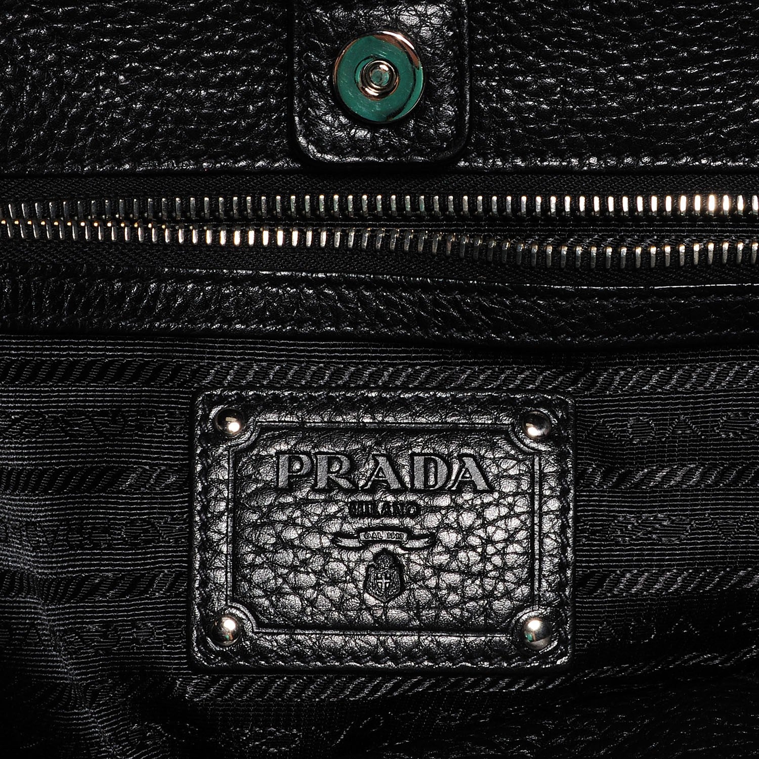 Prada Vitello Daino Shoulder Bag Black 6 of 10