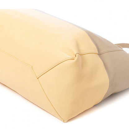 Celine Lambskin Horizontal Bi-Color Cabas Beige Butter 4 of 10