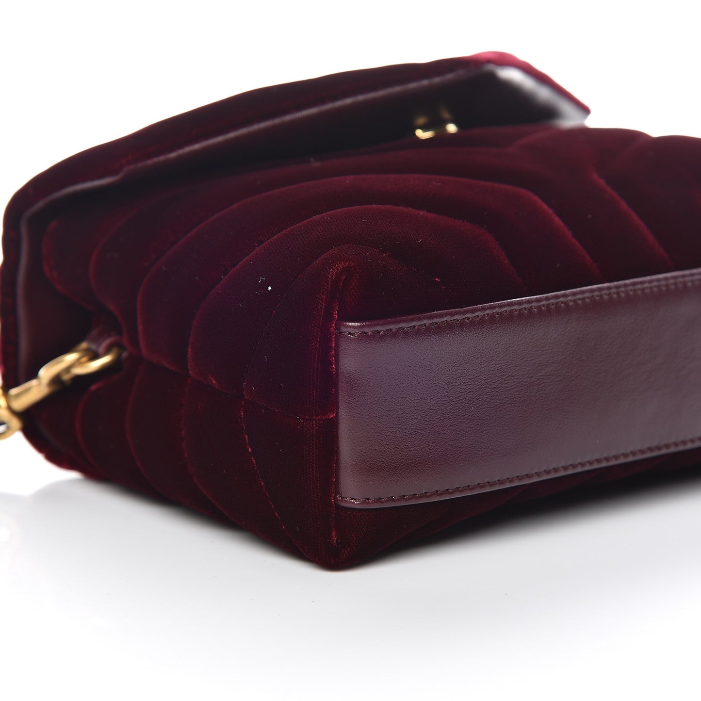 Velvet Y Quilted Monogram Toy Loulou Crossbody Bag French Burgundy