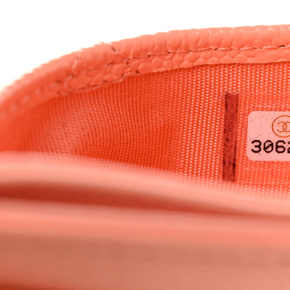 Chanel Caviar Quilted Card Holder Coral 8 of 9