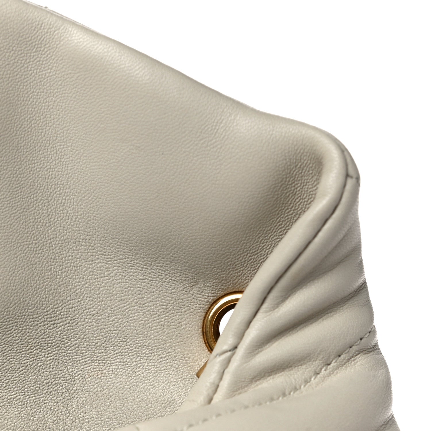 Saint Laurent Lambskin Quilted Toy Loulou Puffer Monogram Chain Satchel Crema Soft 12 of 14