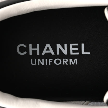 Chanel Calfskin CC Womens Sneakers 37.5 Black 7 of 10