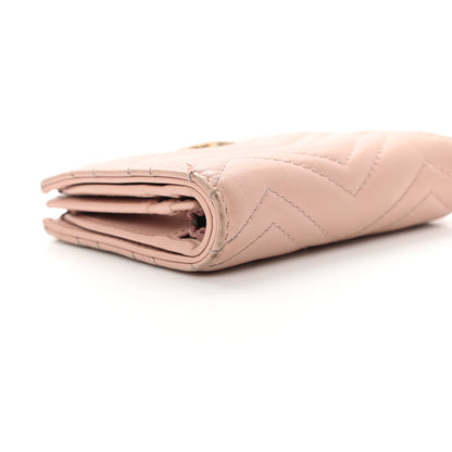 Gucci Calfskin Matelasse GG Marmont Card Case Wallet Perfect Pink 11 of 13