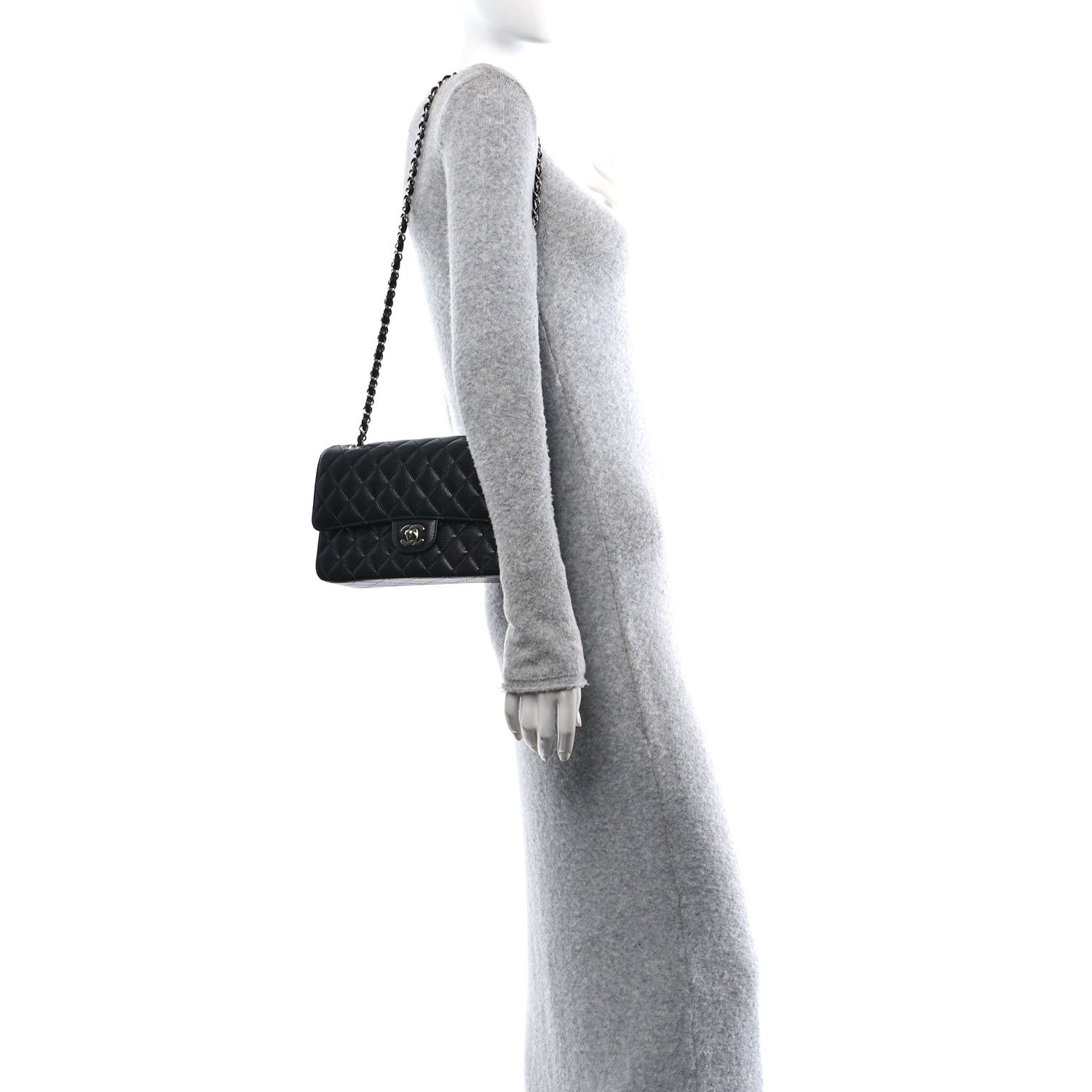 Chanel Caviar Quilted Medium Double Flap Black 2 of 11