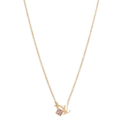 Louis Vuitton Crystal Loulougram Necklace Gold 1 of 4