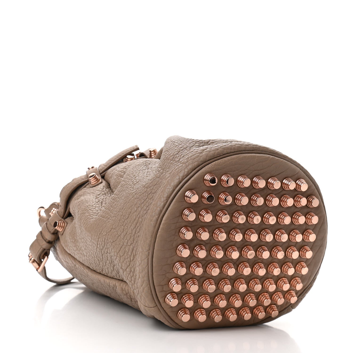 Alexander Wang Pebbled Lambskin Diego Bucket Bag Latte Rose Gold Hardware 4 of 9