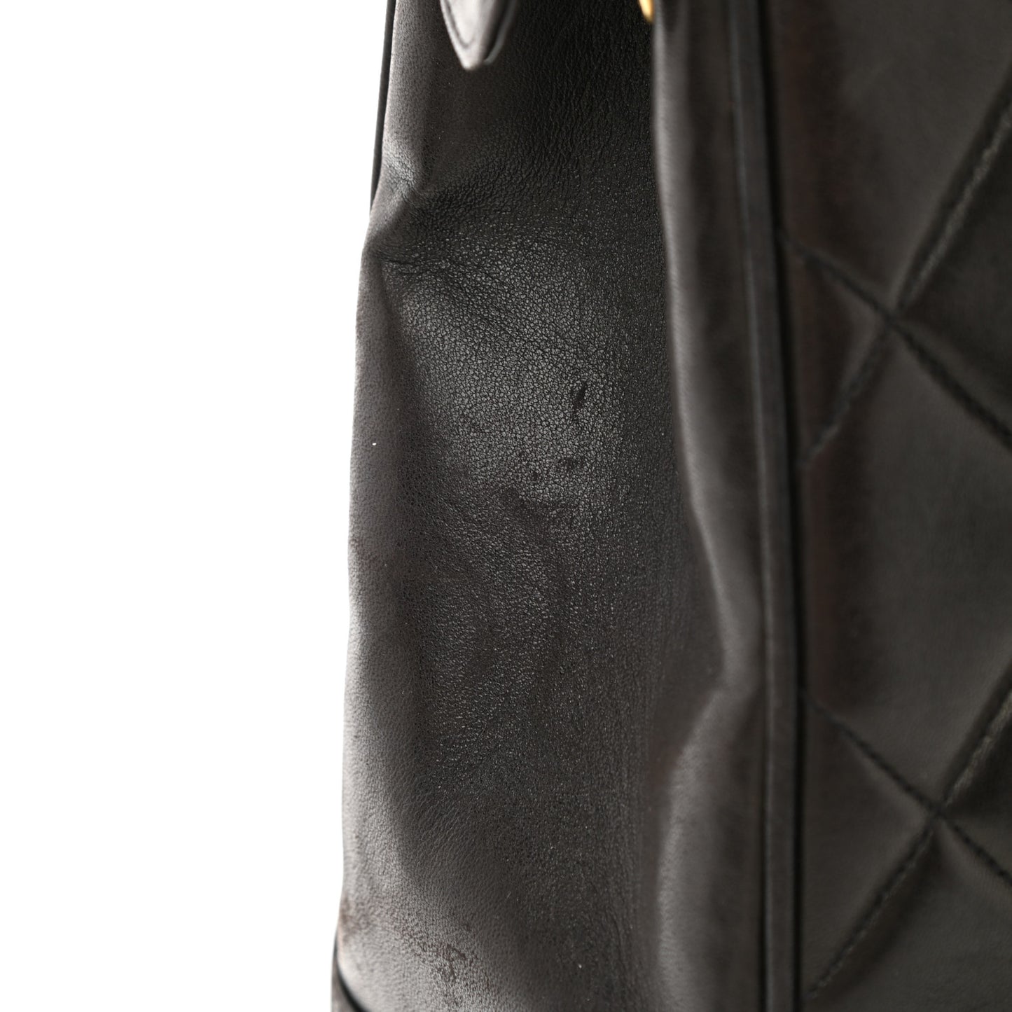 Lambskin Quilted Shoulder Bag Black