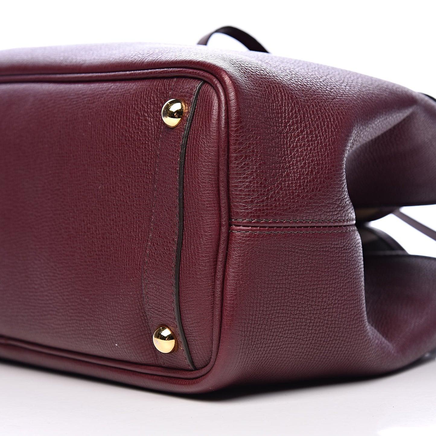 Grainy Calfskin Medium Honeybrook Tote Dark Plum