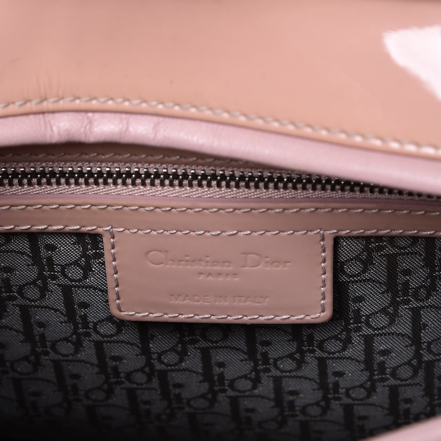 Patent Cannage Large Lady Dior Light Pink