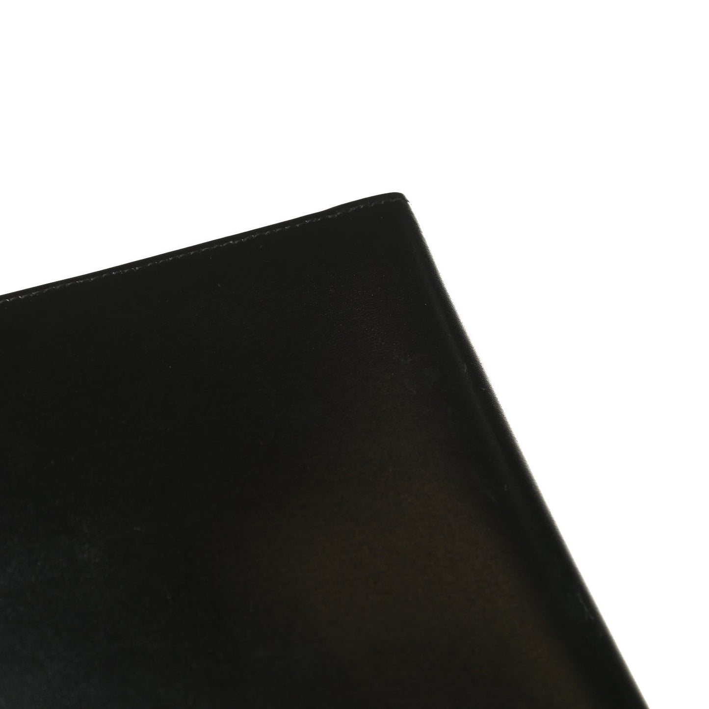 Smooth Shiny Calfskin Monogram Uptown Baby Pouch Black