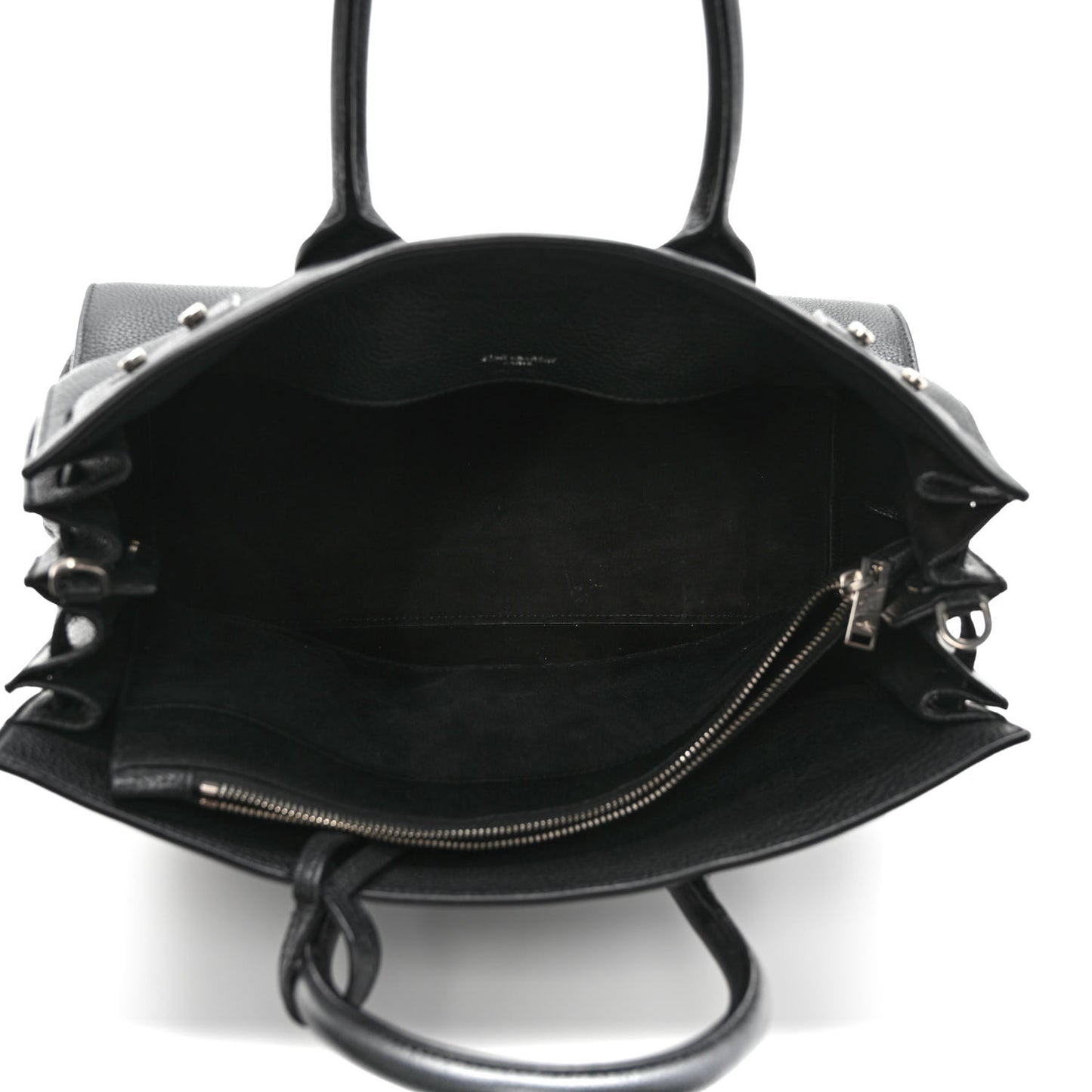 Grained Calfskin Small Supple Sac De Jour Black