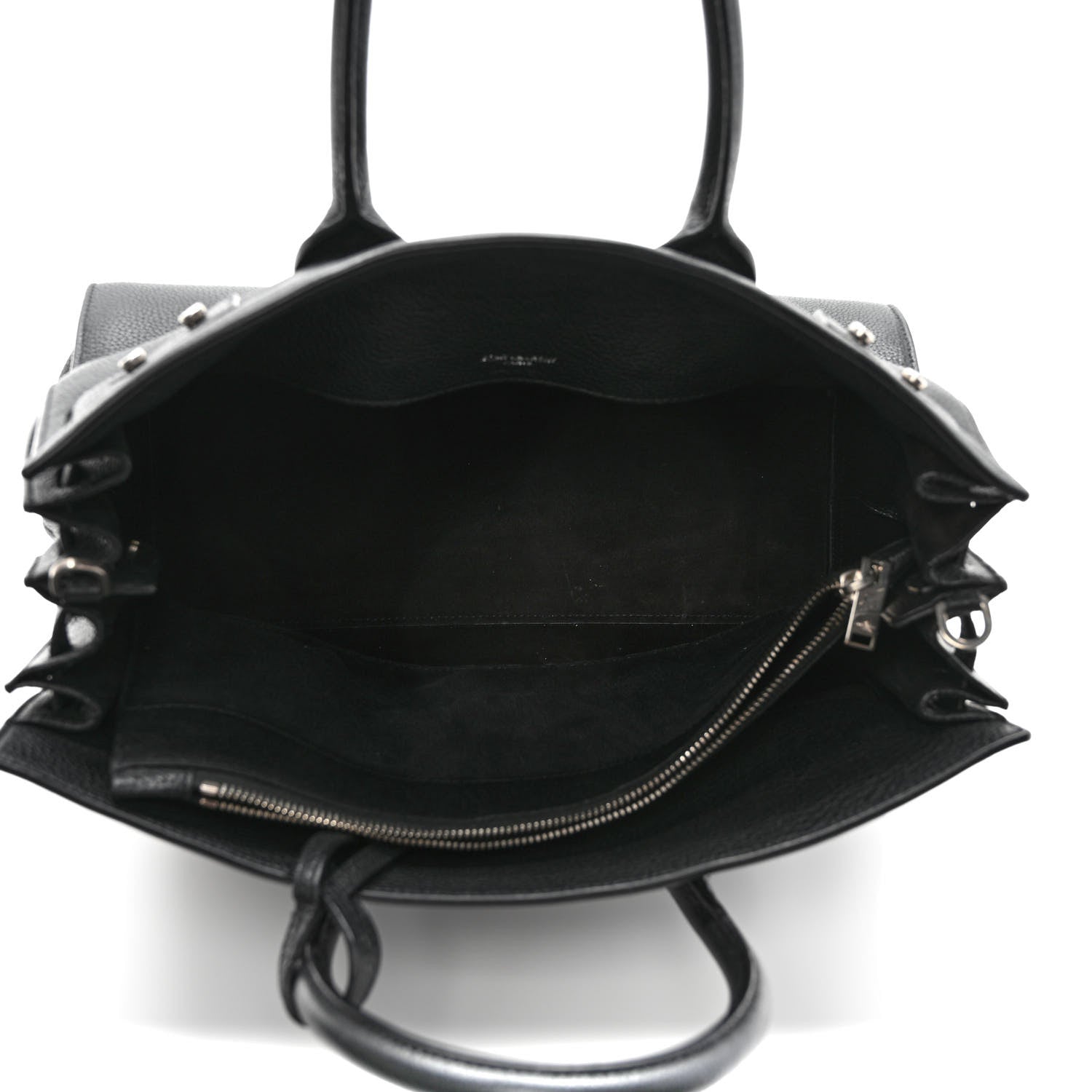 Saint Laurent Grained Calfskin Small Supple Sac De Jour Black 5 of 8