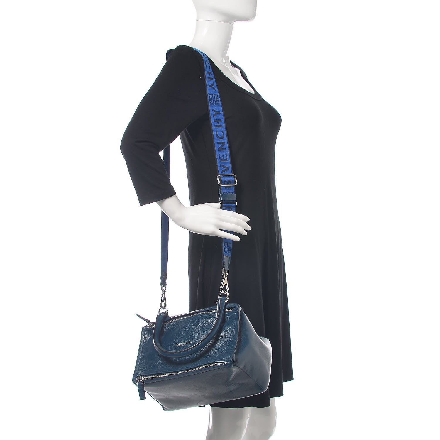 Givenchy Patent Lambskin 4G Small Pandora Blue 2 of 13