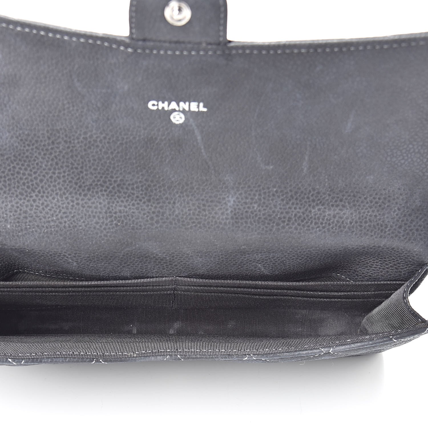 Chanel Iridescent Caviar Quilted Large Flap Wallet Grey 5 of 14