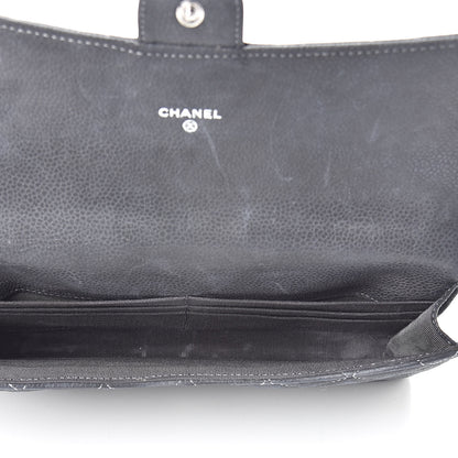 Chanel Iridescent Caviar Quilted Large Flap Wallet Grey 5 of 14